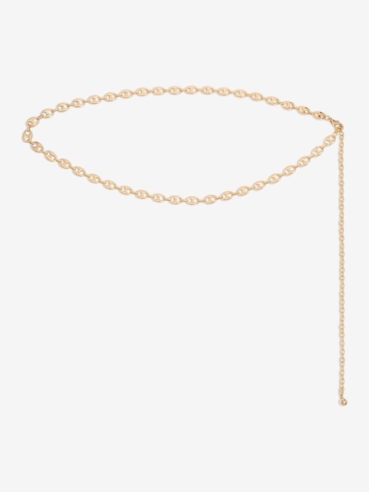 Mood Tone Polished Button Link Chain Belt - Bild 1 von 2 Mood Tone Polished Button Link Chain Belt - Bild 1 von 2