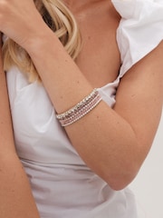 Mood Gold Tone Romantic Tonal Mixed Stretch Bracelets Pack Of 5 - Image 4 of 4