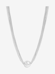 Mood Silver Tone Chain Orb Allway Necklace - Image 1 of 4