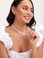 Mood Silver Tone Chain Orb Allway Necklace - Image 3 of 4