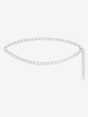 Mood Silver Tone Polished Open Round Chain Belt - Image 1 of 3