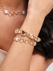 Mood Sculpted Casted Nugget Stretch Bracelet - Imagen 2 de 2