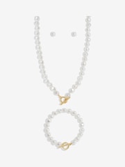 Mood Gold Tone Pearl Strand 3 Piece Set - Image 1 of 4