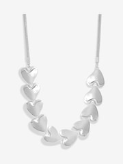 Mood Silver Tone Polished Molten Heart Allway Necklace - Image 1 of 3