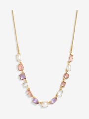 Mood Romantic Crystal And Pearl Mixed Stone Allway Necklace - صورة 1 من 3