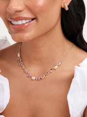 Mood Romantic Crystal And Pearl Mixed Stone Allway Necklace - صورة 2 من 3