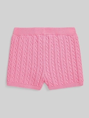 Polo Ralph Lauren Pink Girls Cable Knit Shorts - Image 3 of 3