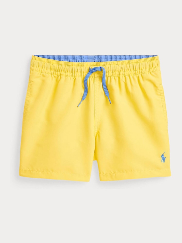 Polo Ralph Lauren Mid Yellow Boys Traveller Logo Swim Shorts - Image 1 of 2 Polo Ralph Lauren Mid Yellow Boys Traveller Logo Swim Shorts - Image 1 of 2