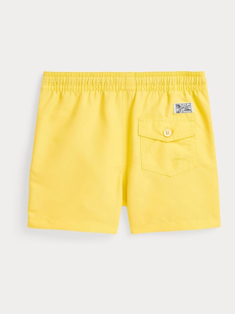 Polo Ralph Lauren Mid Yellow Boys Traveller Logo Swim Shorts - Image 2 of 2 Polo Ralph Lauren Mid Yellow Boys Traveller Logo Swim Shorts - Image 2 of 2
