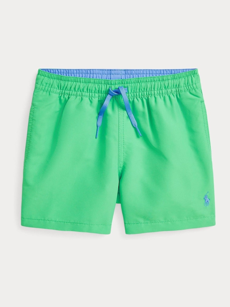 Polo Ralph Lauren Green Boys Traveller Logo Swim Shorts - Image 1 of 2