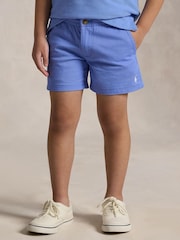 Polo Ralph Lauren Light Blue Boys Prepster Flex Abrasion Twill Chino Shorts - Image 4 of 6
