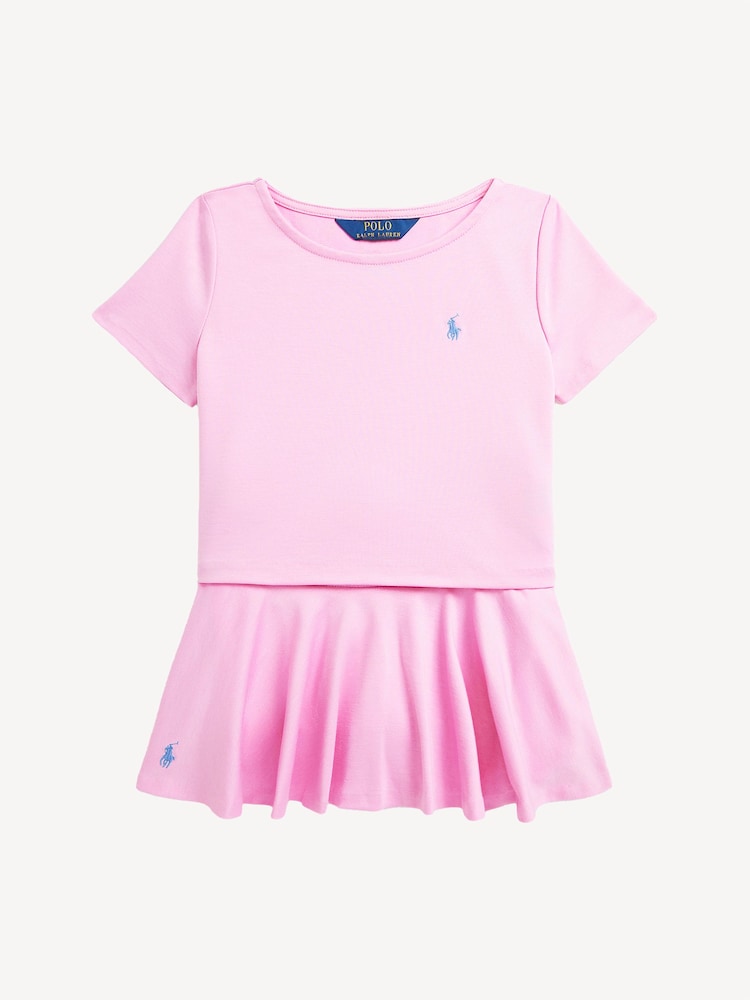 Polo Ralph Lauren Pink Girls Jersey Cotton Skirt - Image 1 of 7