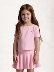 Polo Ralph Lauren Pink Girls Jersey Cotton Skirt - Image 4 of 7