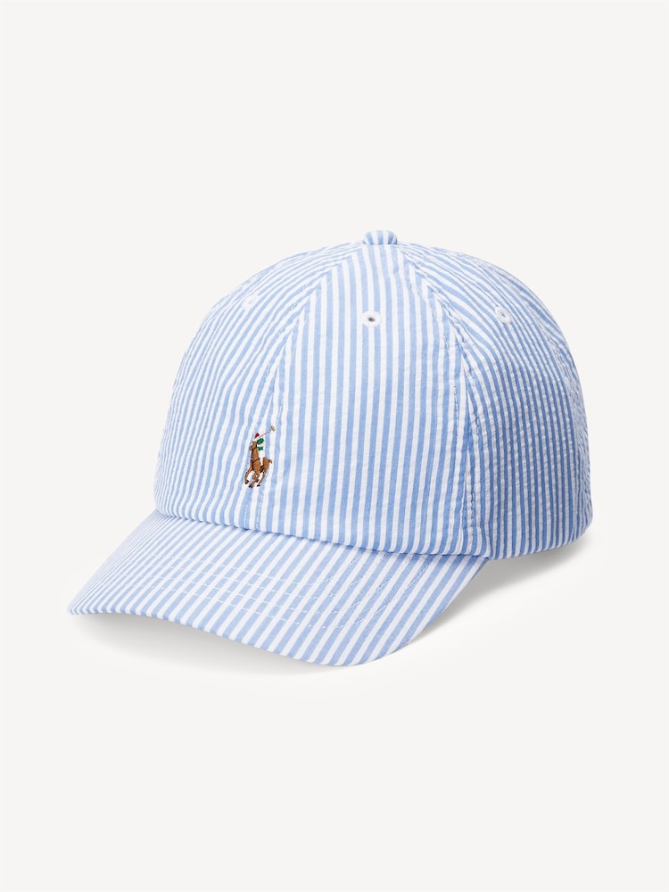 Polo Ralph Lauren Blue Boys Seersucker Sports Cap Hat - Image 1 of 2