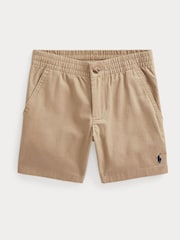 Polo Ralph Lauren Khaki Boys Prepster Flex Abrasion Twill Chino Shorts - Image 1 of 2