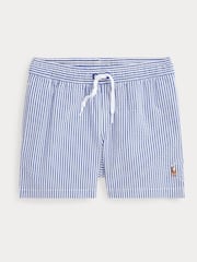 Polo Ralph Lauren Blue Boys Traveler Stretch Seersucker Swim Shorts - Image 1 of 1