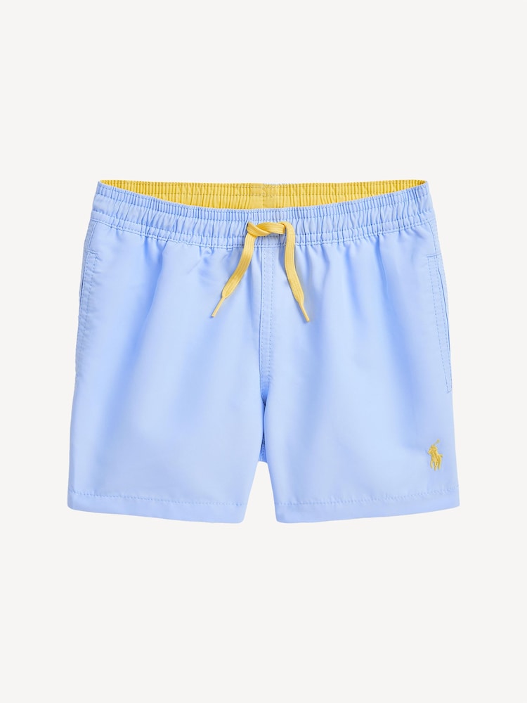 Polo Ralph Lauren Blue Chrome Boys Traveller Logo Swim Shorts - Image 1 of 2