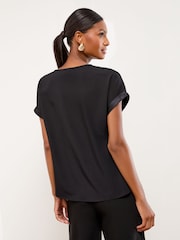 Negro - Lipsy Zip Front Utility T-Shirt - Imagen 4 de 4