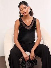 Lipsy Black Velvet Vest - Image 4 of 4