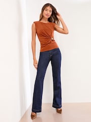 Lipsy Rust Slinky Hardware Top - Image 3 of 4