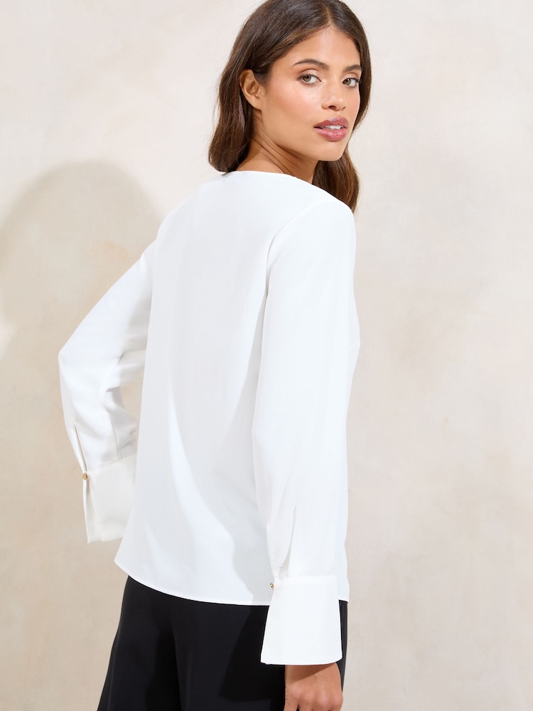 Lipsy V-Neck Long Sleeve Top - Imagem 4 de 4