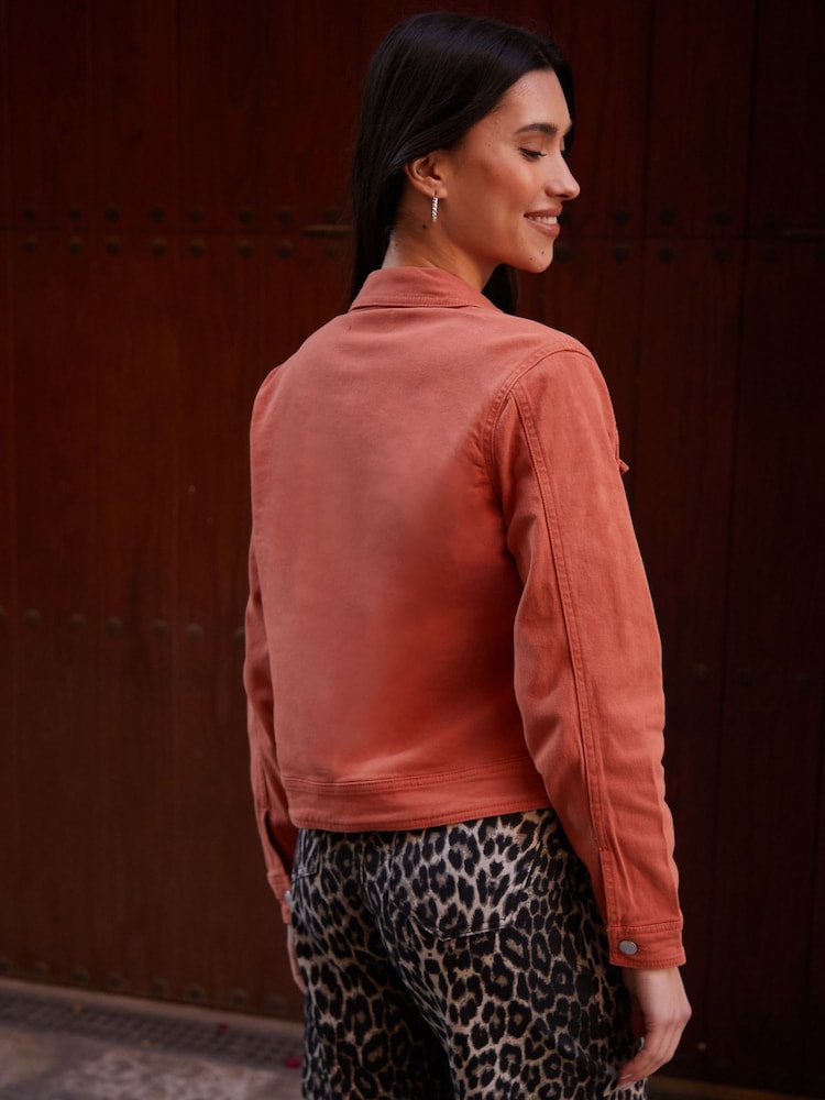 Threadbare Rust Classic Denim Jacket - Image 3 of 6