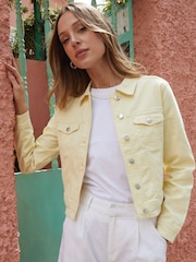 Threadbare Yellow Classic Denim Jacket - Image 1 of 4
