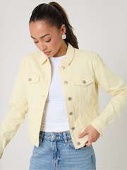 Threadbare Yellow Cotton Classic Denim Jacket - Image 5 of 10