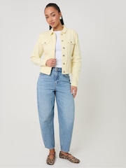 Threadbare Yellow Cotton Classic Denim Jacket - Image 7 of 10