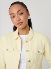 Threadbare Yellow Cotton Classic Denim Jacket - Image 8 of 10