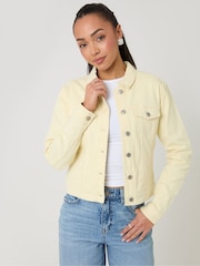 Threadbare Yellow Cotton Classic Denim Jacket - Image 9 of 10