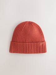 Pumpkin Orange Knitted Beanie Hat (1-16yrs) - Image 1 of 3