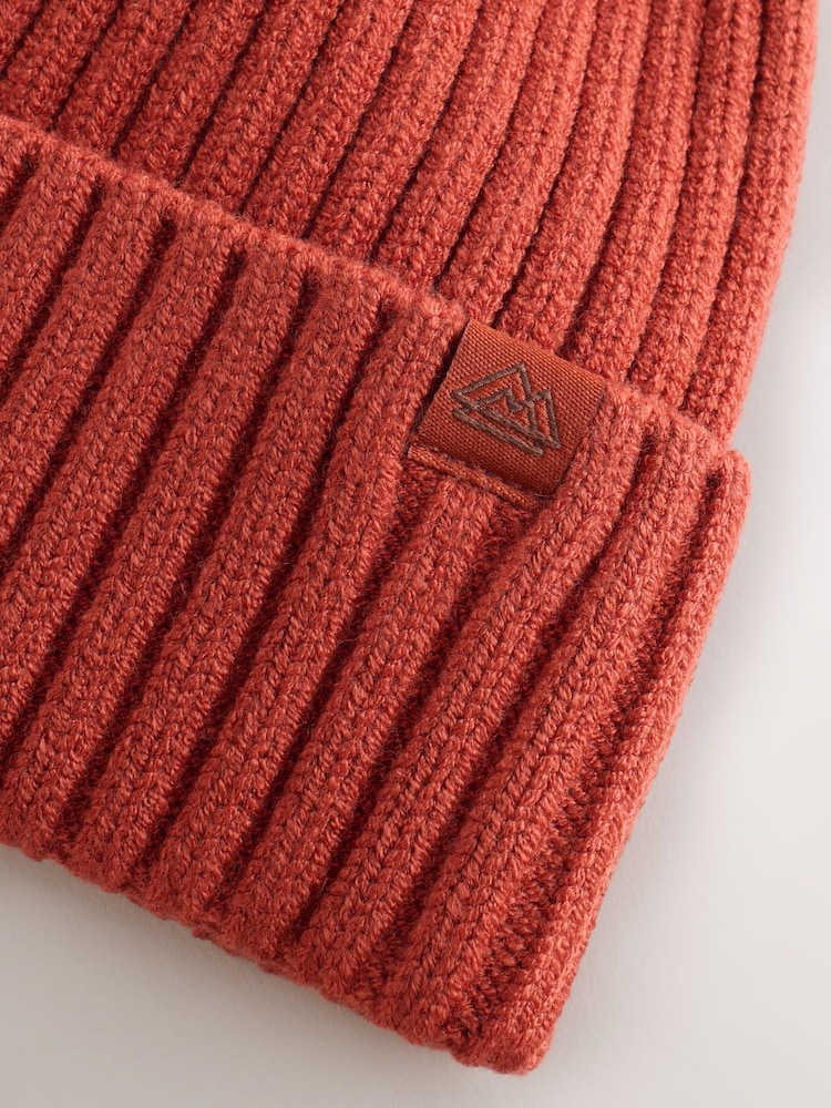Pumpkin Orange Knitted Beanie Hat (1-16yrs) - Image 2 of 3
