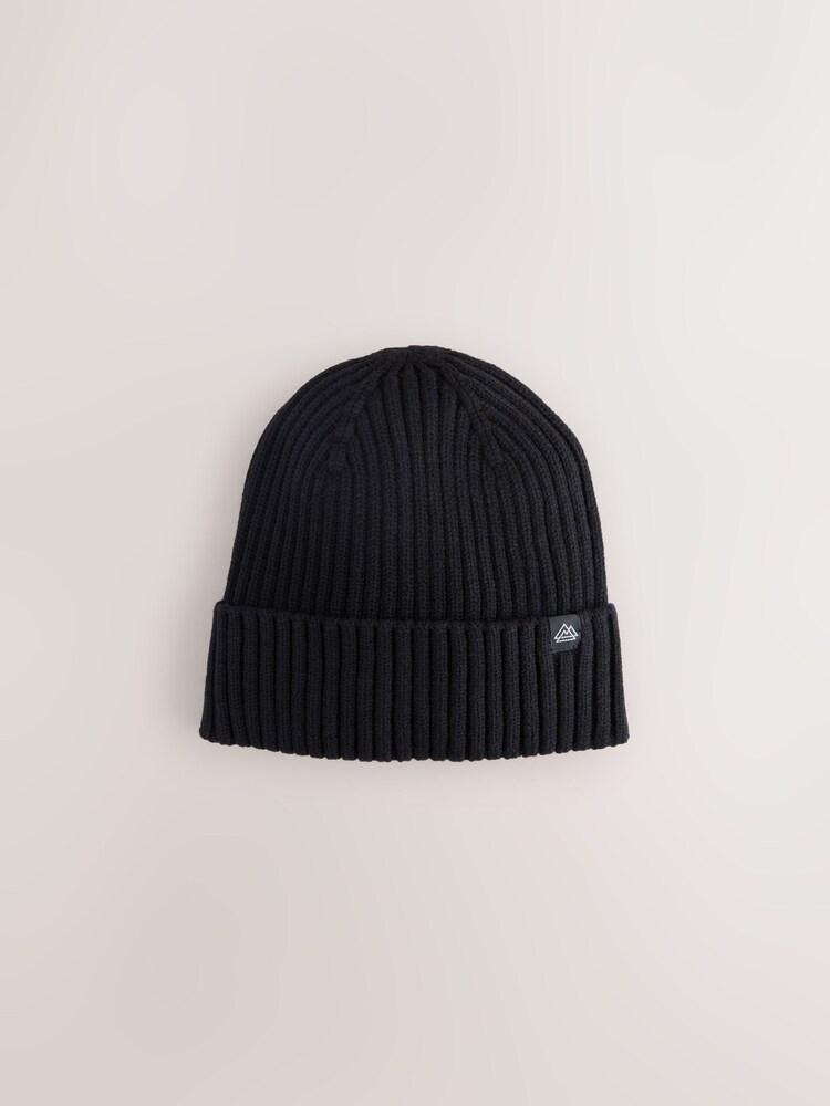 Black Knitted Beanie Hat (1-16yrs) - Image 1 of 3