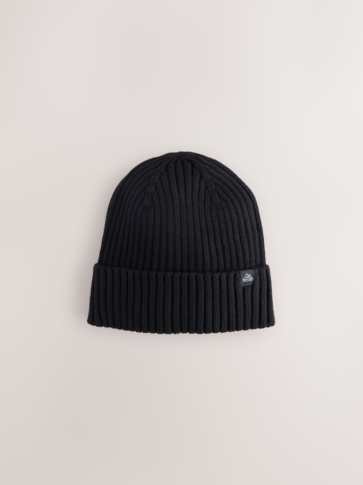 Black Knitted Beanie Hat (1-16yrs) - Image 1 of 3 Black Knitted Beanie Hat (1-16yrs) - Image 1 of 3