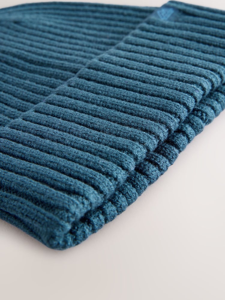 Petrol Blue Knitted Beanie Hat (1-16yrs) - Image 3 of 3 Petrol Blue Knitted Beanie Hat (1-16yrs) - Image 3 of 3