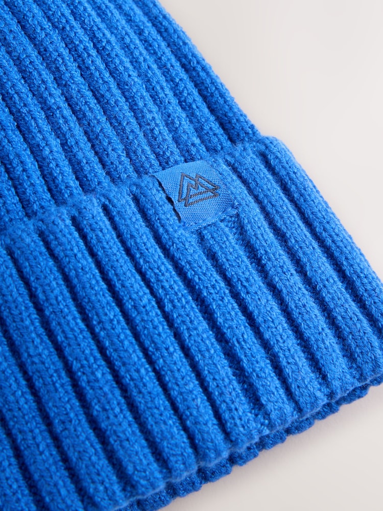 Cobalt Blue Knitted Beanie Hat (1-16yrs) - Image 2 of 3