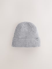 Grey Knitted Beanie Hat (1-16yrs) - Image 1 of 3