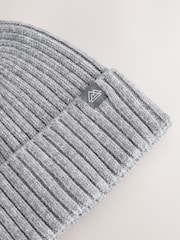 Grey Knitted Beanie Hat (1-16yrs) - Image 2 of 3