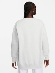 Nike Birch Grey Oversized Phoenix Fleece Crew Neck Sweatshirt - Image 2 of 3
