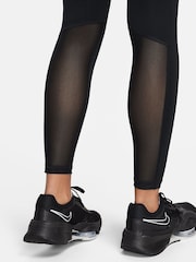 Nike Black/Playful Pink Pro Mid Rise Mesh Panelled Leggings - Image 5 of 5