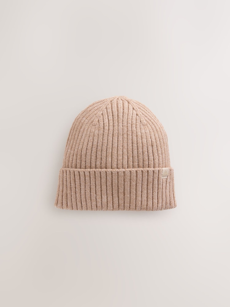 Neutral Beige Knitted Beanie Hat (1-16yrs) - Image 1 of 3