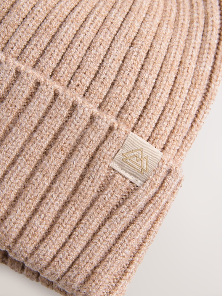 Neutral Beige Knitted Beanie Hat (1-16yrs) - Image 2 of 3