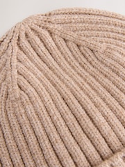 Neutral Beige Knitted Beanie Hat (1-16yrs) - Image 3 of 3