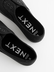 Black Embroidered Forever Comfort® Laceless Canvas Slip-On Trainers - Image 5 of 7