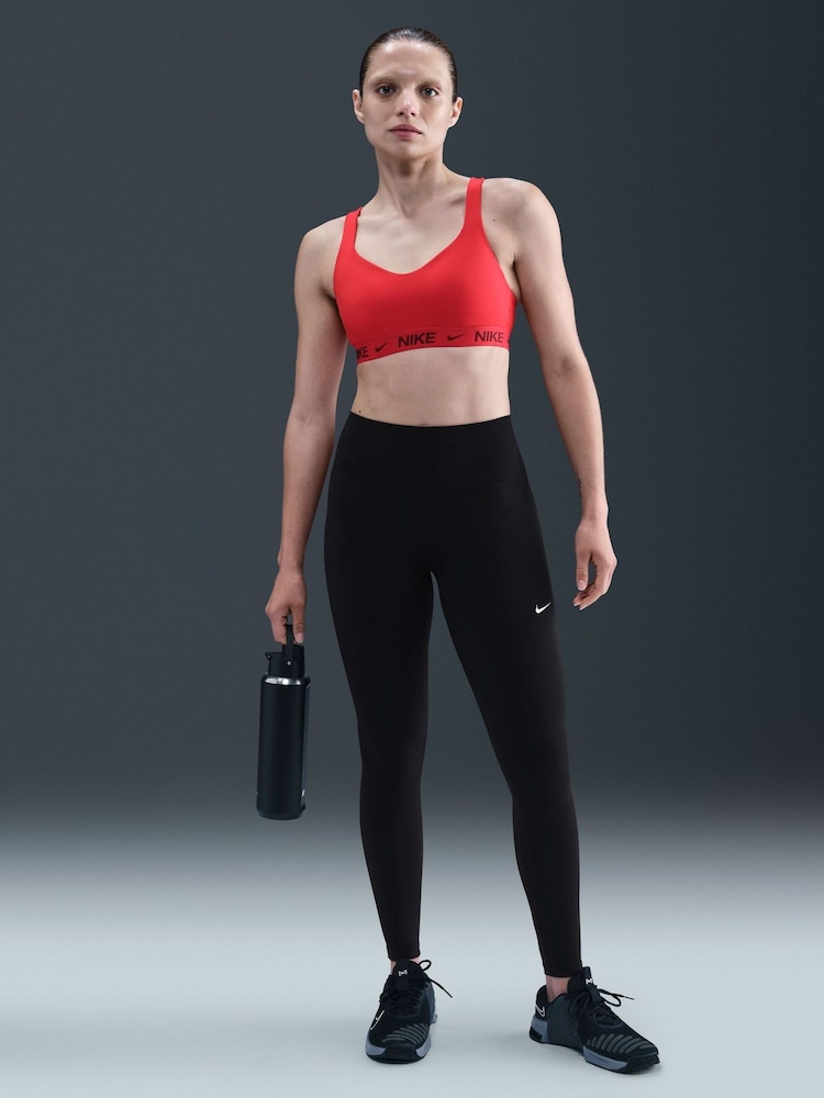 Nike Black One Seamless Front High Waisted Full Length Leggings - Image 1 of 6 Nike Black One Seamless Front High Waisted Full Length Leggings - Image 1 of 6