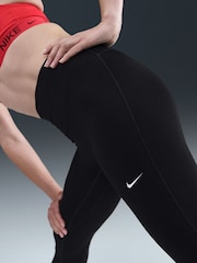 Nike Black One Seamless Front High Waisted Full Length Leggings - Image 4 of 6