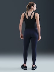 Nike Midnight Navy One Seamless Front High Waisted Full Length Leggings - Image 2 of 6
