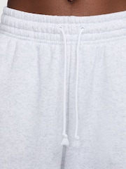 Nike Light Grey Sportswear Phoenix Fleece Womens High Waisted Oversized Joggers - Image 6 of 8