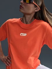 Nike Coral Pink Graphic Print Back Short Sleeve T-Shirt - Image 5 of 5